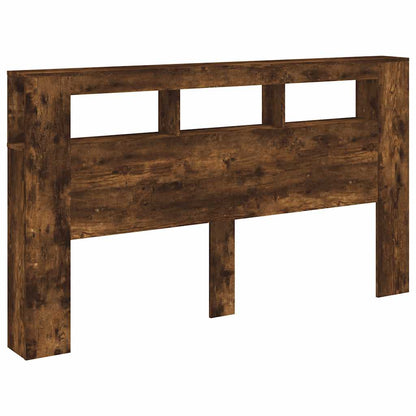 vidaXL LED-Kopfteil Räuchereiche 180x18,5x103,5 cm Holzwerkstoff