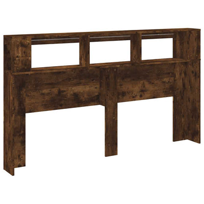 vidaXL LED-Kopfteil Räuchereiche 180x18,5x103,5 cm Holzwerkstoff