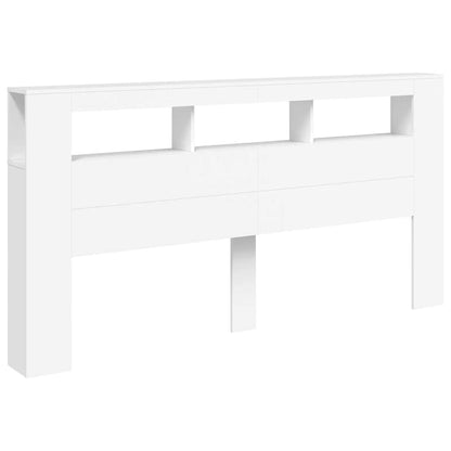 vidaXL LED-Kopfteil Weiß 200x18,5x103,5 cm Holzwerkstoff