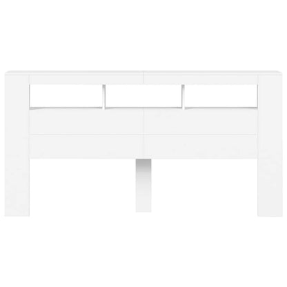 vidaXL LED-Kopfteil Weiß 200x18,5x103,5 cm Holzwerkstoff