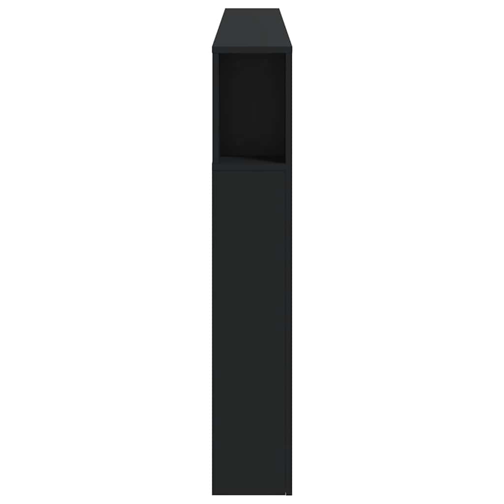 vidaXL LED-Kopfteil Schwarz 200x18,5x103,5 cm Holzwerkstoff