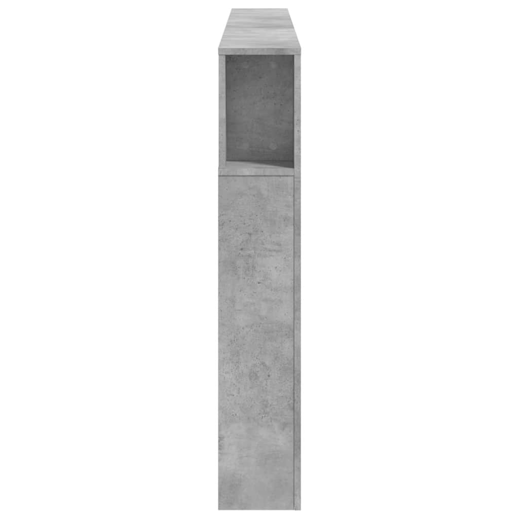 vidaXL LED-Kopfteil Betongrau 200x18,5x103,5 cm Holzwerkstoff