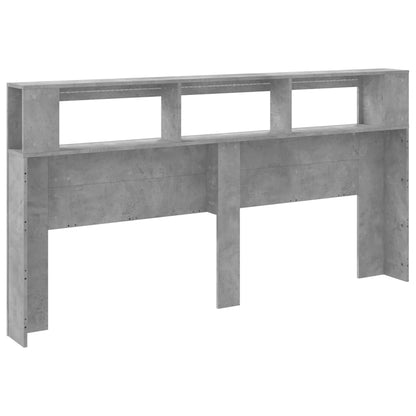 vidaXL LED-Kopfteil Betongrau 200x18,5x103,5 cm Holzwerkstoff