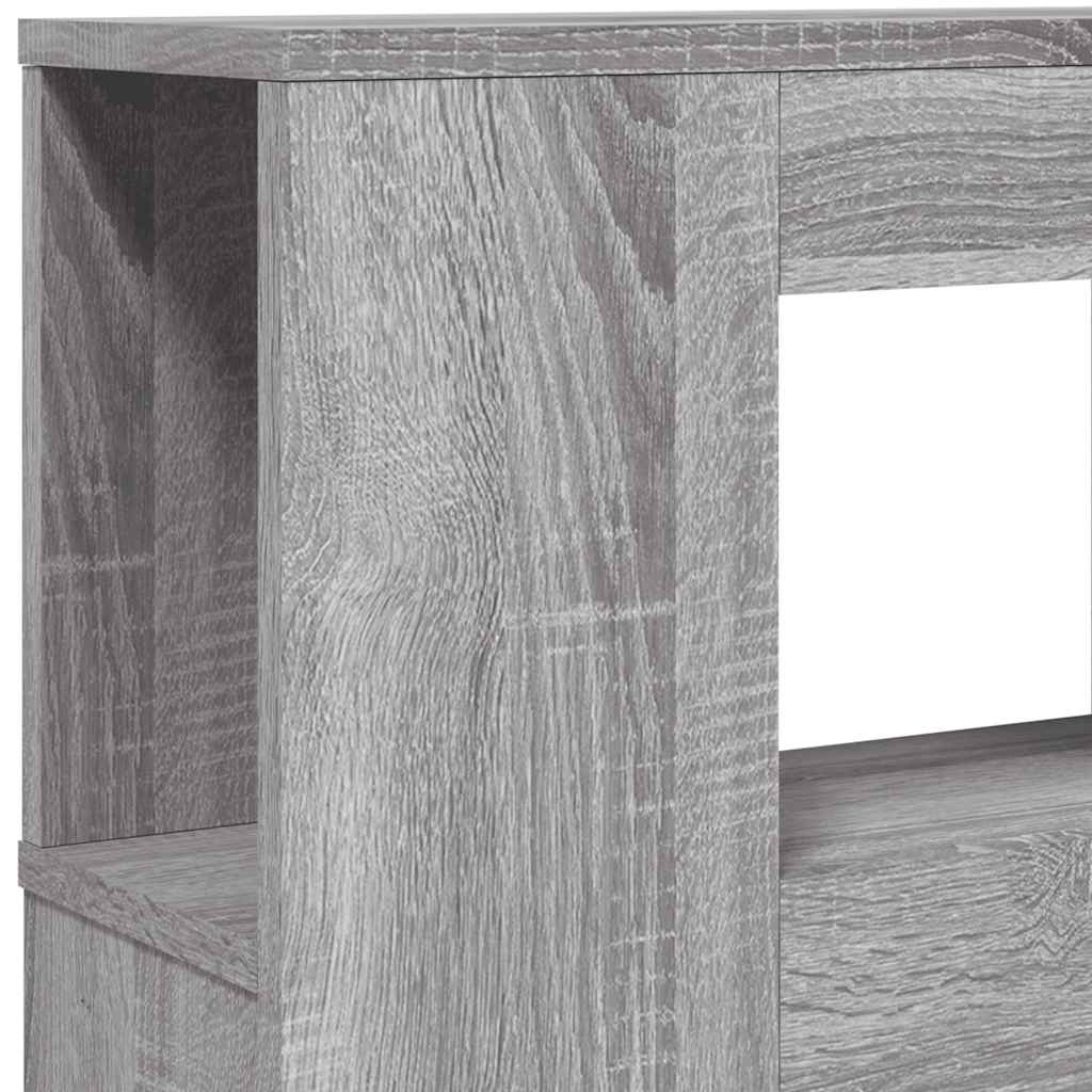 vidaXL LED-Kopfteil Grau Sonoma 200x18,5x103,5 cm Holzwerkstoff