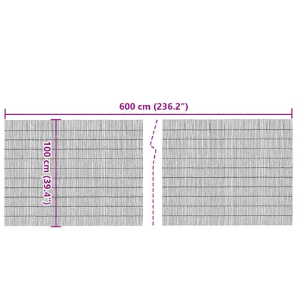 vidaXL Gartenzaun 600x100 cm Schilf