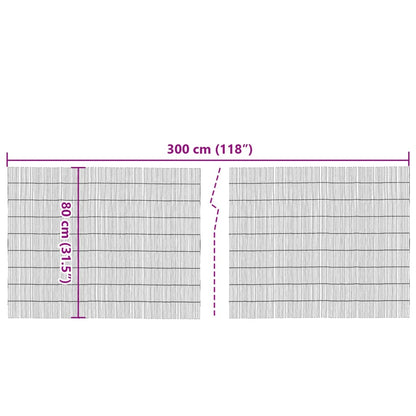 vidaXL Gartenzaun 300x80 cm Schilf