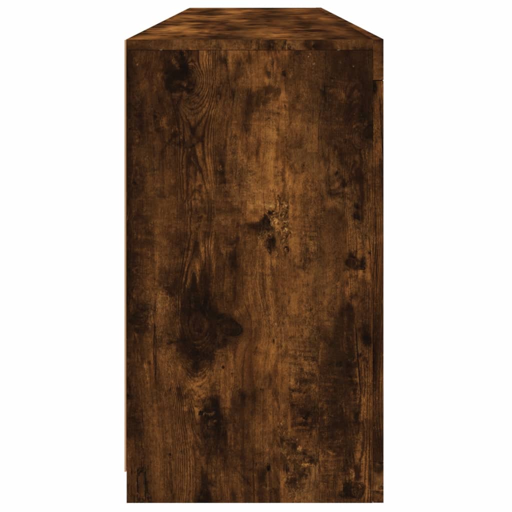 vidaXL Sideboard mit LED-Leuchten Räuchereiche 162x37x67 cm