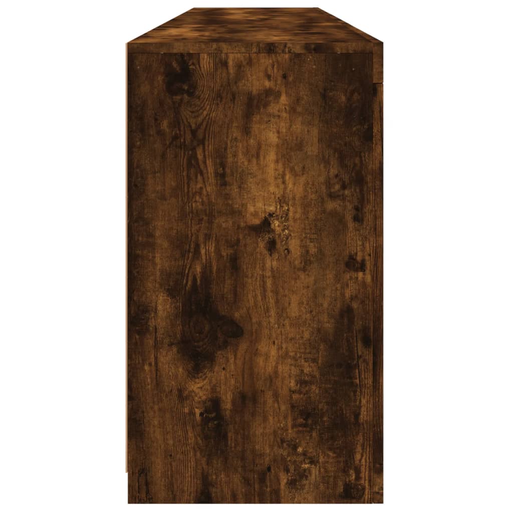 vidaXL Sideboard mit LED-Leuchten Räuchereiche 181,5x37x67 cm