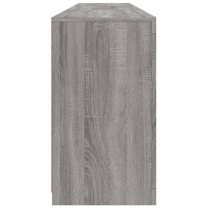 vidaXL Sideboard mit LED-Leuchten Grau Sonoma 181,5x37x67 cm