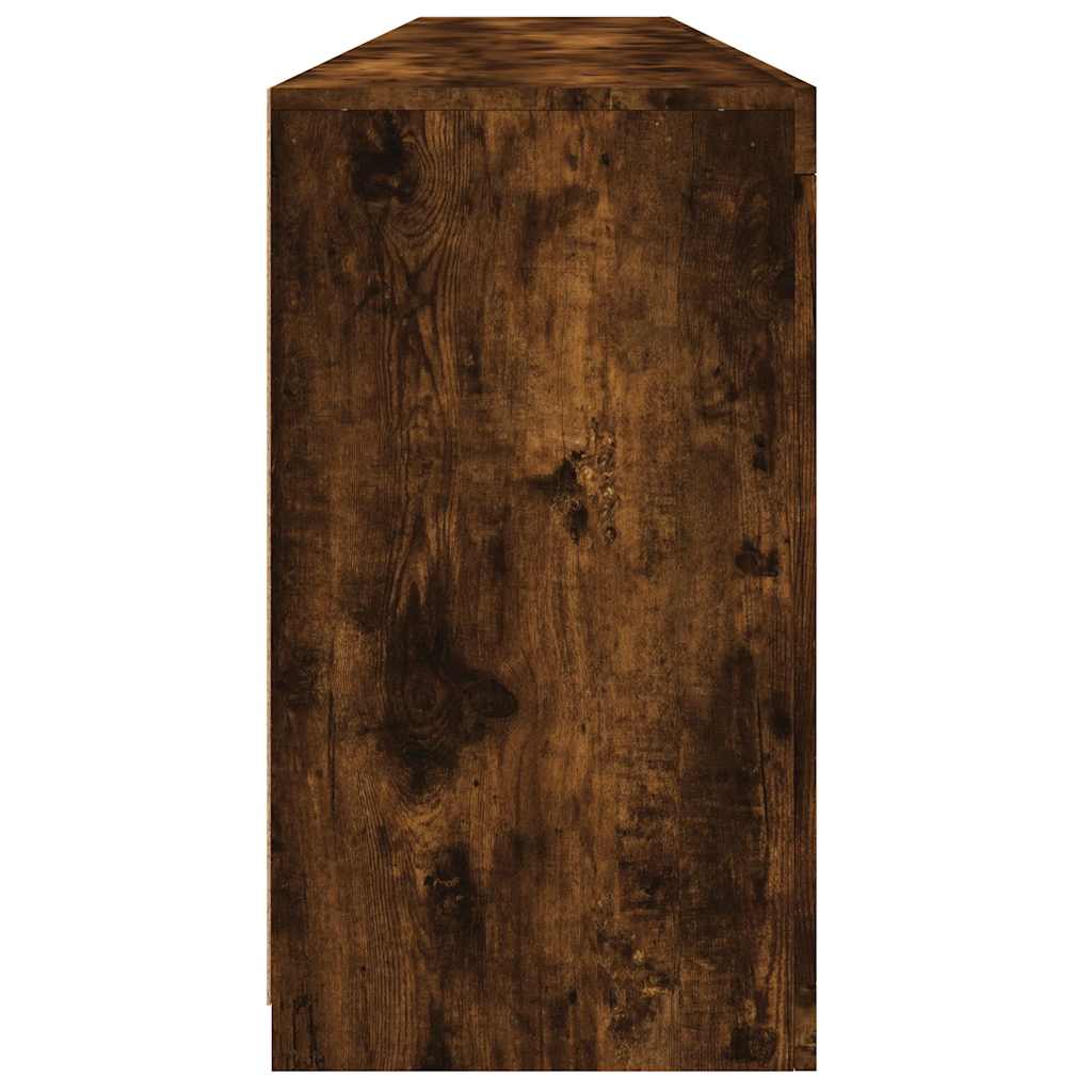 vidaXL Sideboard mit LED-Leuchten Räuchereiche 202x37x67 cm