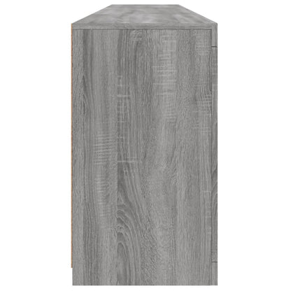 vidaXL Buffet avec lumières LED gris Sonoma 202x37x67 cm