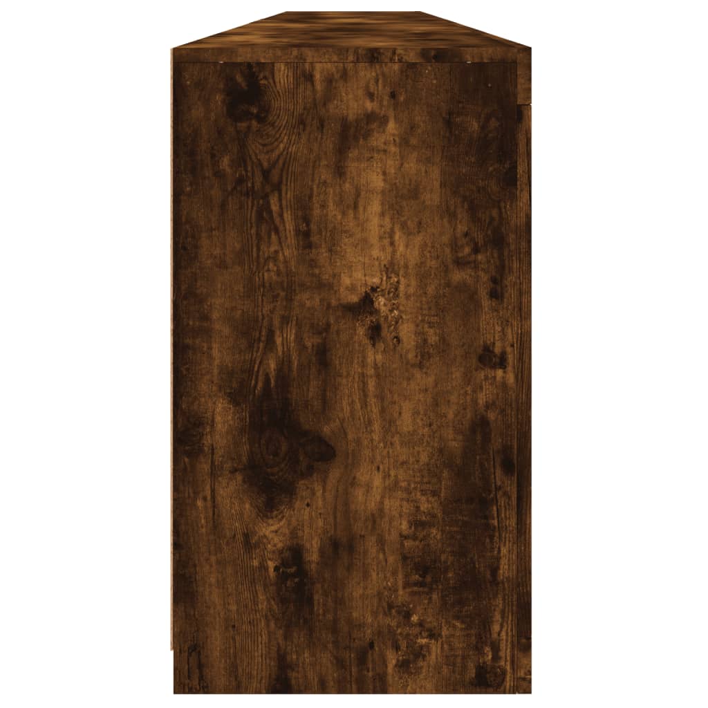 vidaXL Sideboard mit LED-Leuchten Räuchereiche 283x37x67 cm