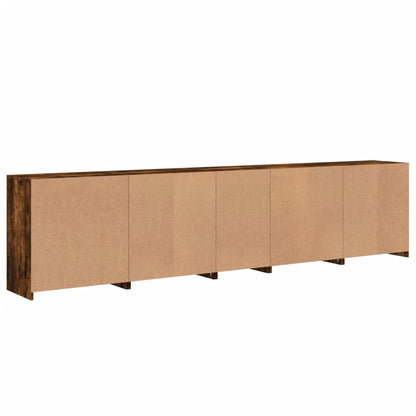 vidaXL Sideboard mit LED-Leuchten Räuchereiche 283x37x67 cm