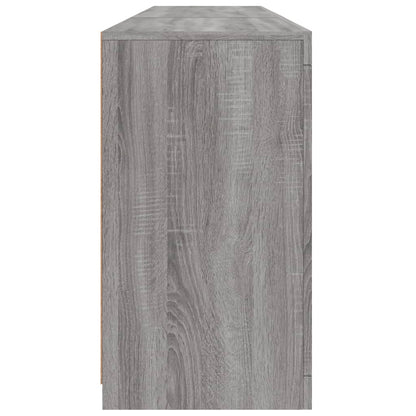 vidaXL Buffet avec lumières LED gris Sonoma 162x37x67 cm