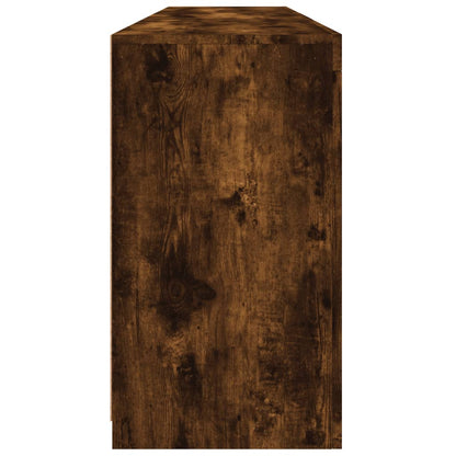 vidaXL Sideboard mit LED-Leuchten Räuchereiche 181,5x37x67 cm