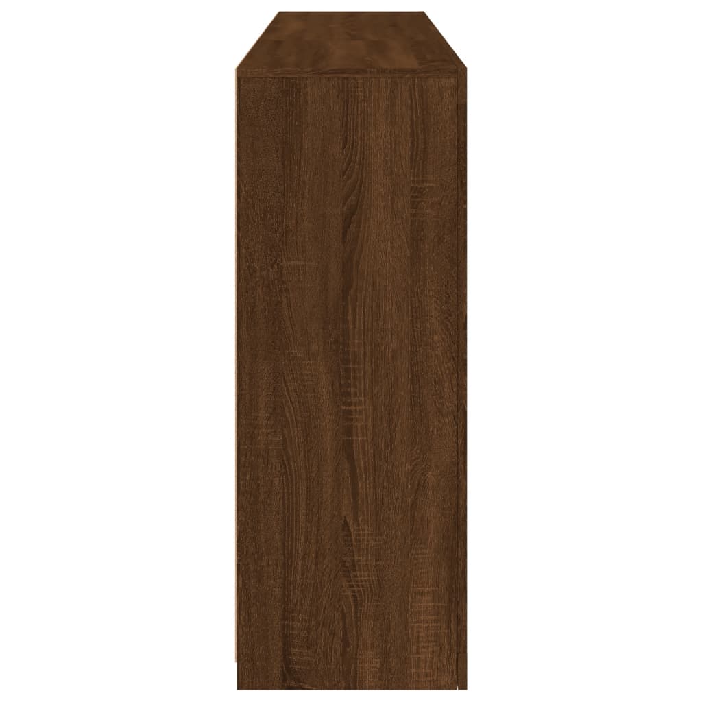 vidaXL Buffet avec lumières LED Chêne marron 162x37x100 cm