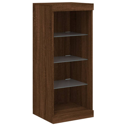 vidaXL Buffet avec lumières LED Chêne marron 162x37x100 cm