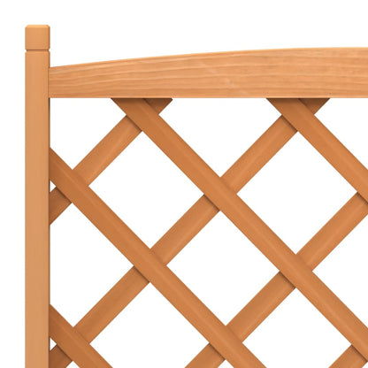 vidaXL Pflanzkübel mit Rankgitter und Rollen Braun Massivholz Tanne