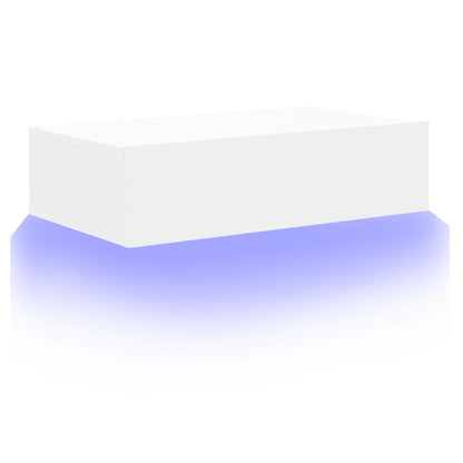 vidaXL TV-Schrank mit LED-Leuchten Weiß 60x35x15,5 cm
