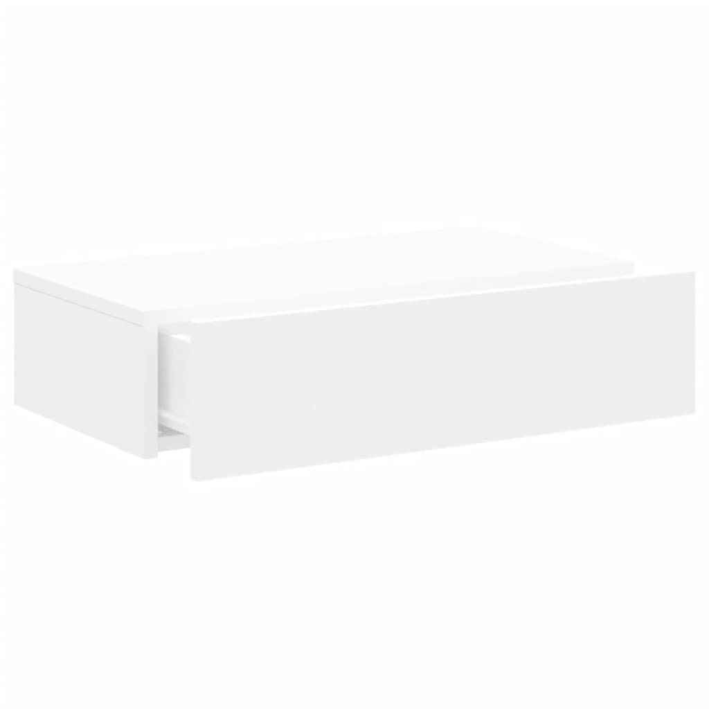 vidaXL TV-Schrank mit LED-Leuchten Weiß 60x35x15,5 cm