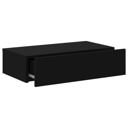 vidaXL TV-Schrank mit LED-Leuchten Schwarz 60x35x15,5 cm
