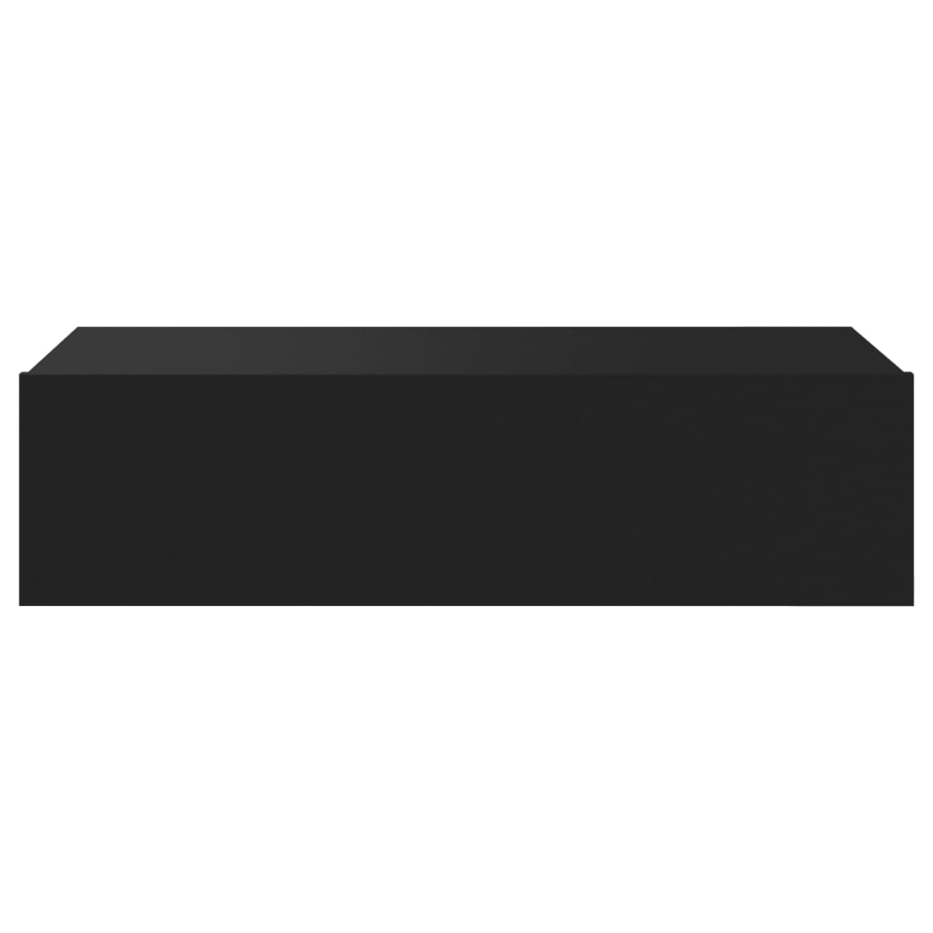 vidaXL TV-Schrank mit LED-Leuchten Schwarz 60x35x15,5 cm