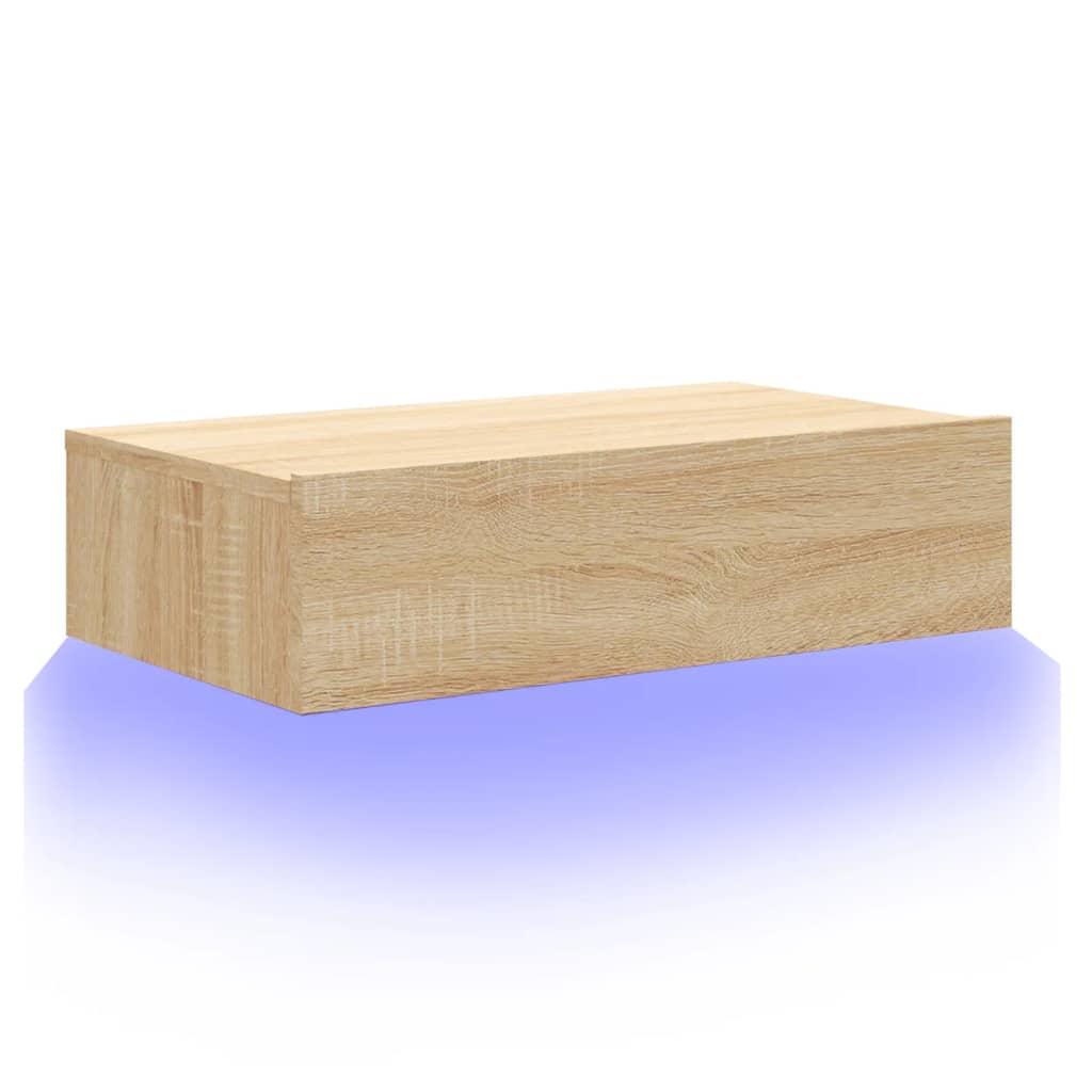 vidaXL TV-Schrank mit LED-Leuchten Sonoma-Eiche 60x35x15,5 cm