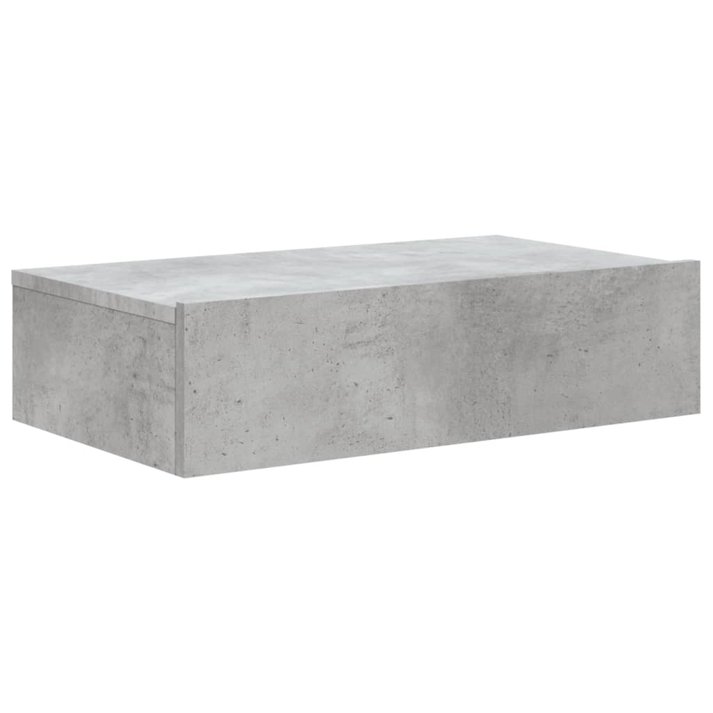 Meuble TV vidaXL avec lumières LED gris béton 60x35x15,5 cm