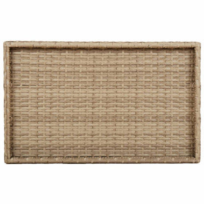 vidaXL Table de service pliable Beige 65x40x75 cm Résine tressée