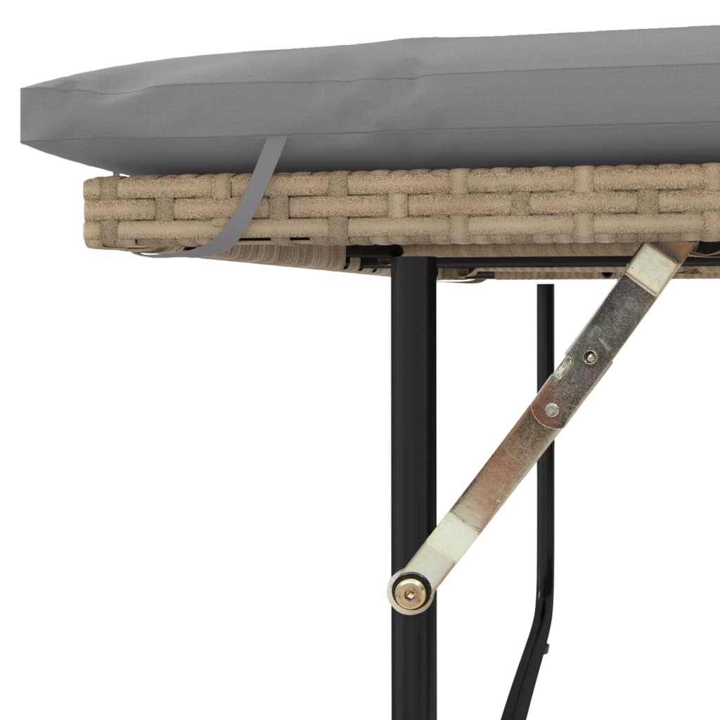 vidaXL Canapé de jardin 2 places avec coussins en résine tressée beige