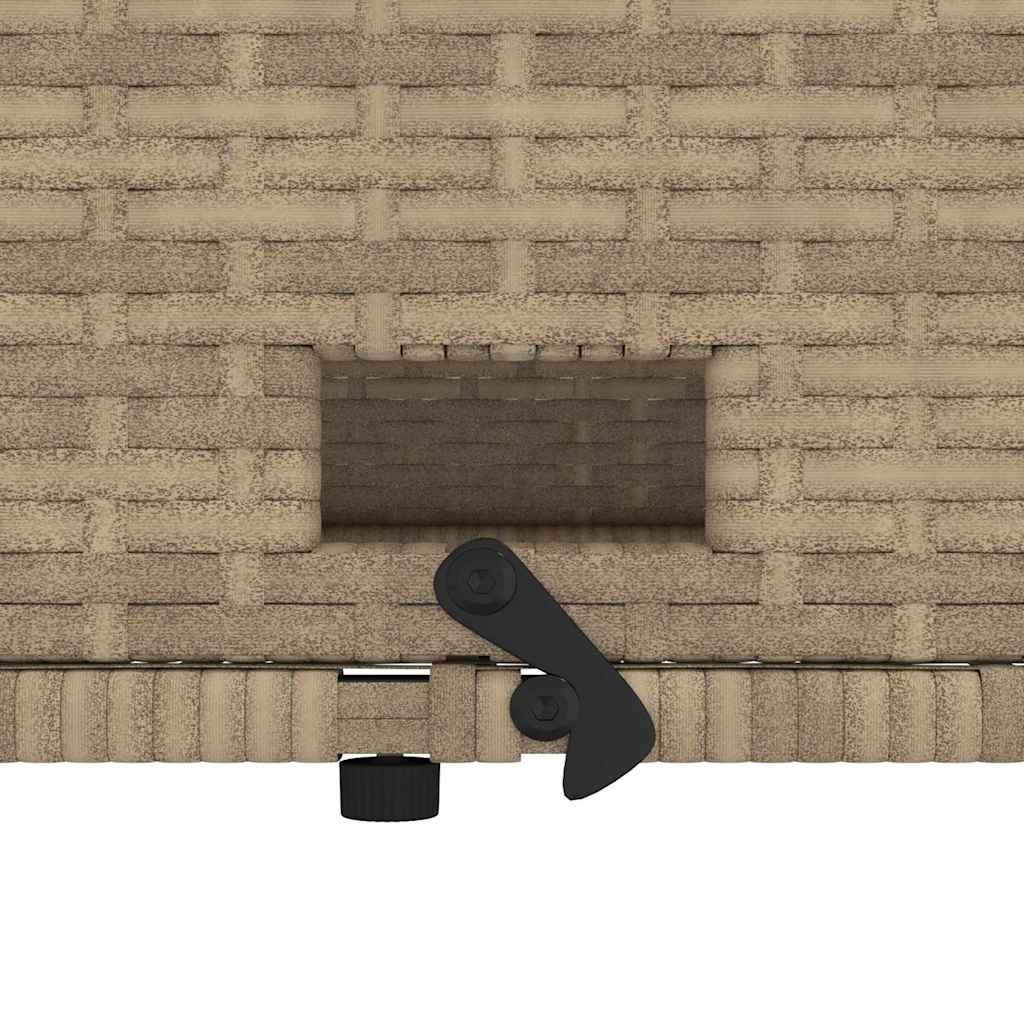 vidaXL Canapé de jardin 2 places avec coussins Beige en rotin synthétique et bois d'acacia