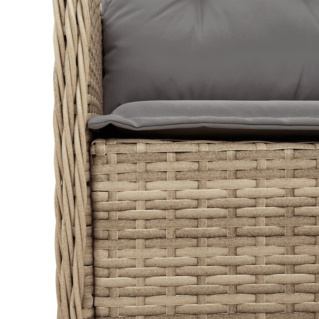 vidaXL Chaises de jardin avec coussins 2 pcs Polyrattan mélangé beige