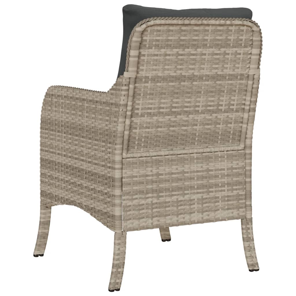 vidaXL Chaises de jardin avec coussins 2 pcs Gris clair Résine tressée