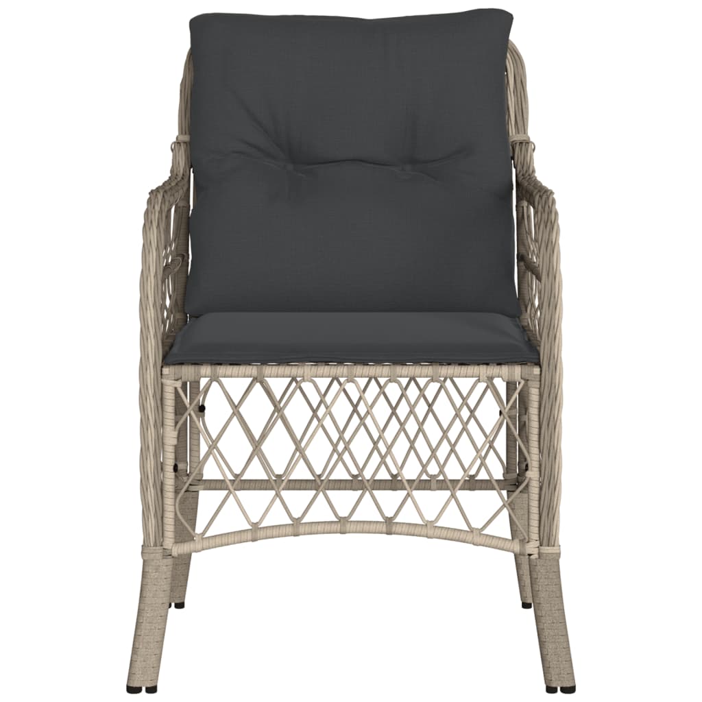 vidaXL Chaises de jardin avec coussins 2 pcs Gris clair Résine tressée