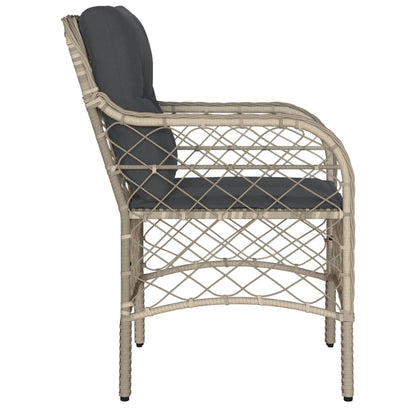 vidaXL Chaises de jardin avec coussins 2 pcs Gris clair Résine tressée