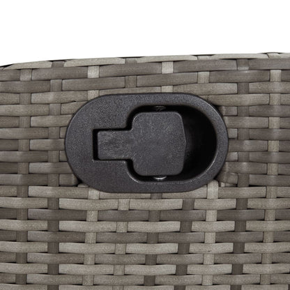 vidaXL Fauteuil de jardin réglable avec coussin gris en résine tressée