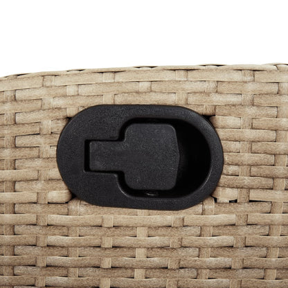 vidaXL Gartensessel mit Kissen Verstellbar Beigemischung Poly Rattan