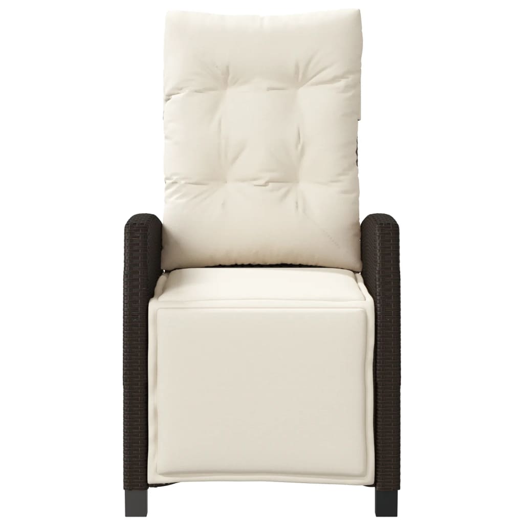 vidaXL 3-tlg. Bistro-Set mit Kissen Braun Poly Rattan