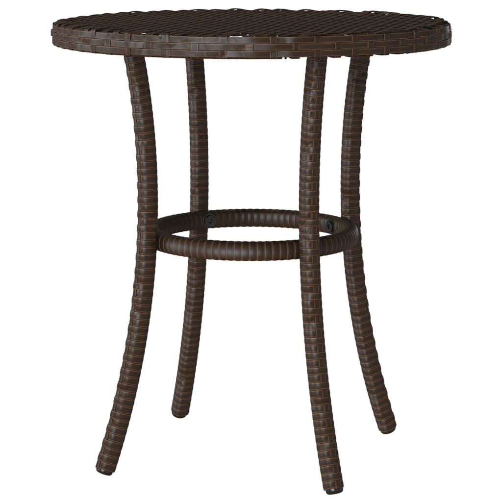vidaXL 3-tlg. Bistro-Set mit Kissen Braun Poly Rattan