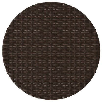 vidaXL 3-tlg. Bistro-Set mit Kissen Braun Poly Rattan