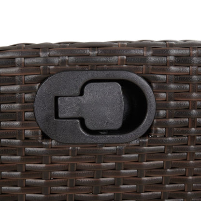 vidaXL 3-tlg. Bistro-Set mit Kissen Braun Poly Rattan
