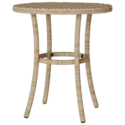 vidaXL 3-tlg. Bistro-Set mit Kissen Beigemischung Poly Rattan