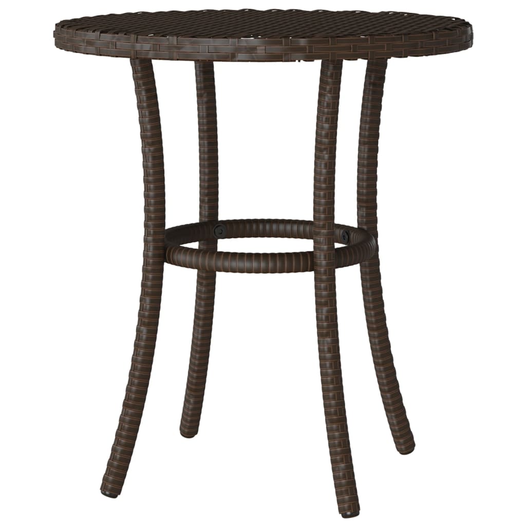 vidaXL 3-tlg. Bistro-Set mit Kissen Braun Poly Rattan