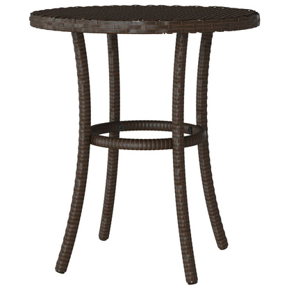 vidaXL 3-tlg. Bistro-Set mit Kissen Braun Poly Rattan