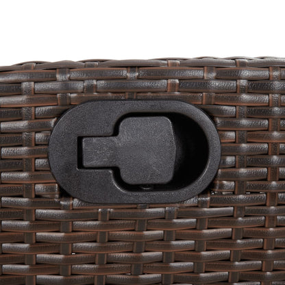 vidaXL 3-tlg. Bistro-Set mit Kissen Braun Poly Rattan