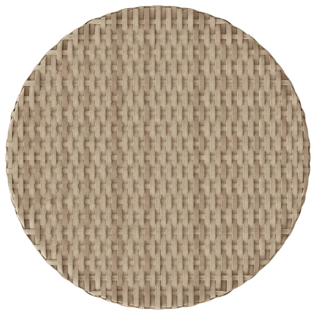 vidaXL 3-tlg. Bistro-Set mit Kissen Beige Poly Rattan