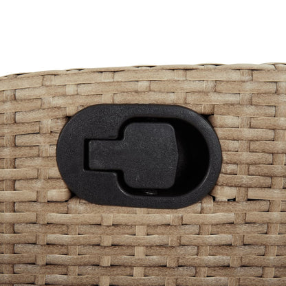 vidaXL 3-tlg. Bistro-Set mit Kissen Beige Poly Rattan