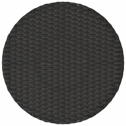vidaXL 3-tlg. Bistro-Set mit Kissen Schwarz Poly Rattan