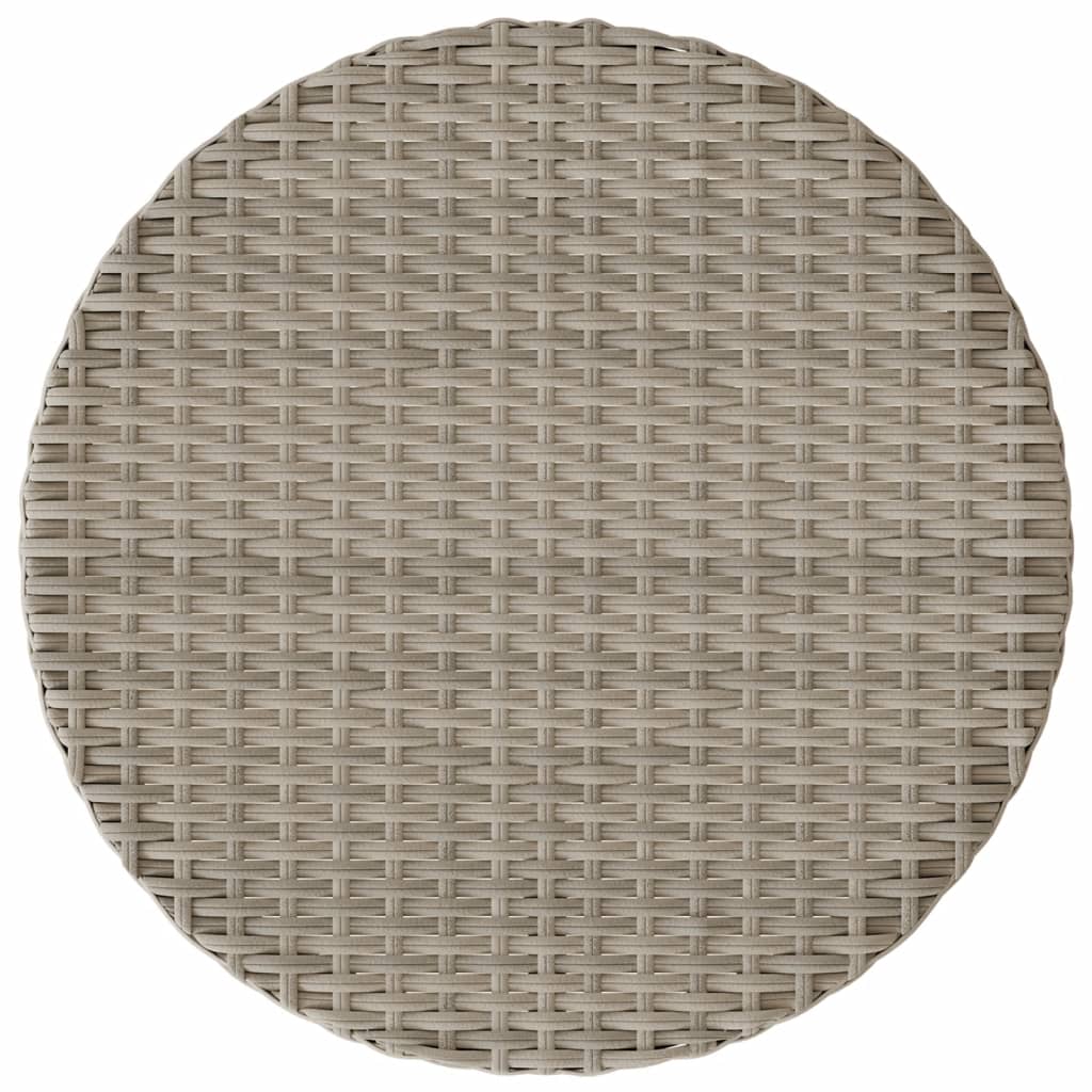 vidaXL 3-tlg. Bistro-Set mit Kissen Hellgrau Poly Rattan