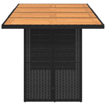 vidaXL Table de jardin avec plateau en bois d'acacia 190x80x74 cm en résine tressée